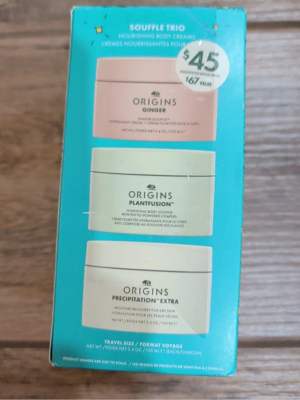 Origins Souffle Trio Nourishing Body Cream Gift Set 3 Pc Ginger Plantfusion New